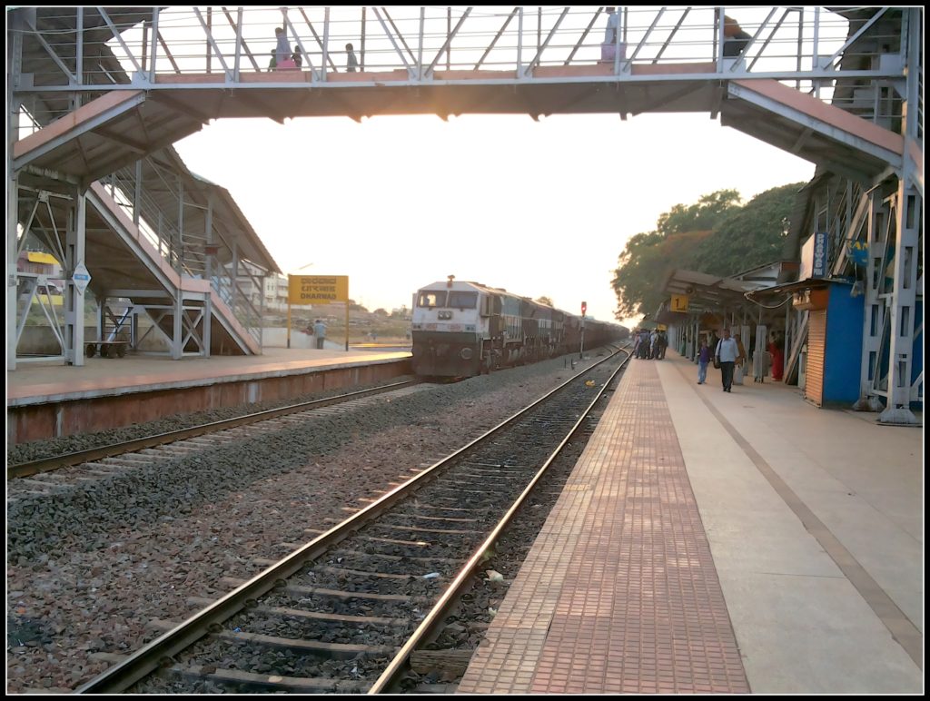 Welcome by the Rain Gods - Dharwad Railway Station