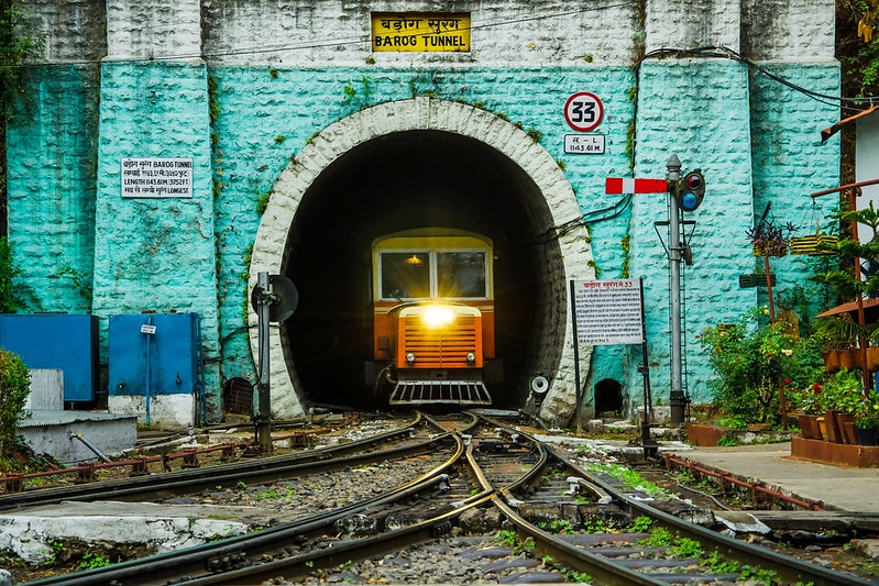 Kalka Shimla Railcar at Barog Station